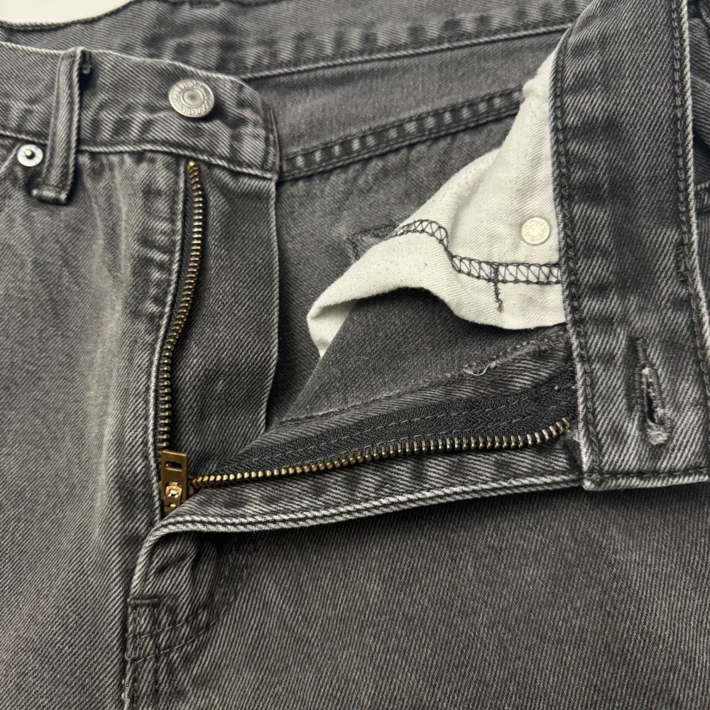 Levi's 505 Mens 34‎ x 29 Regular Fit Jeans Black Wash Denim Pants Classic